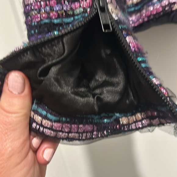 Milly crop jacket/blazer sz 6 multi-colored shimmer - Picture 12 of 17